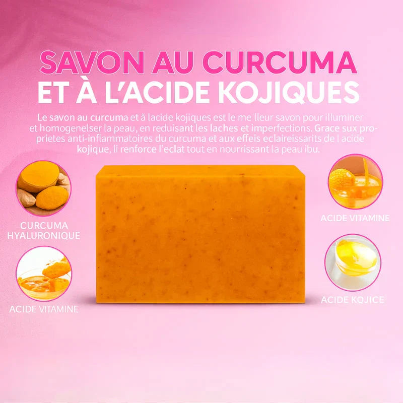 Savon au Curcuma Bio – Nettoyage Doux et Peau Éclatante