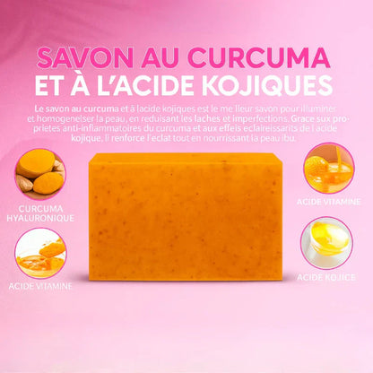 Savon au Curcuma Bio – Nettoyage Doux et Peau Éclatante